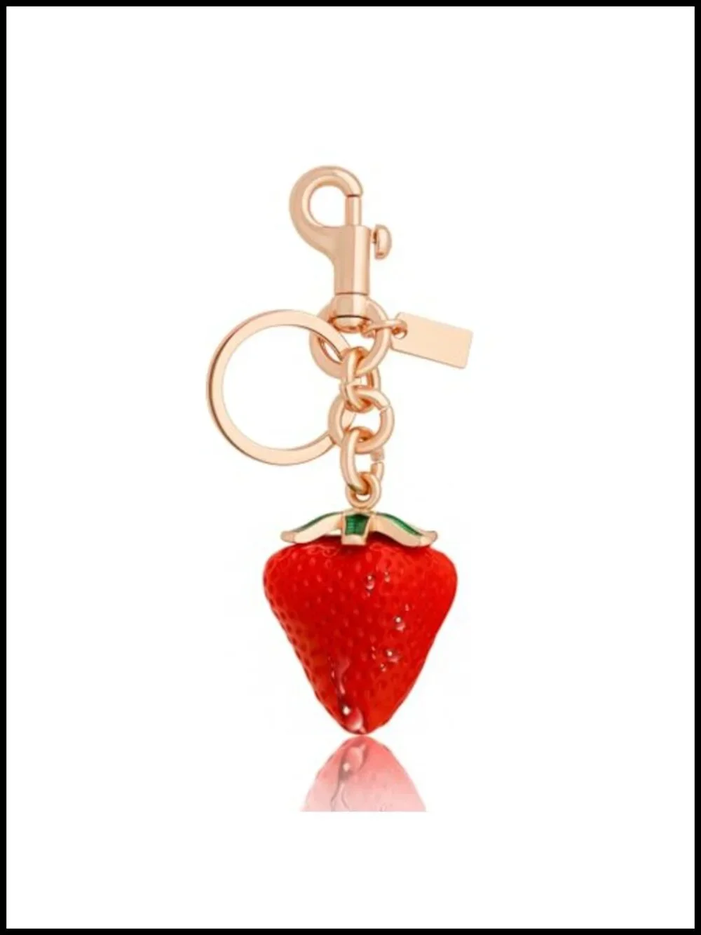 Strawberry and Cherry Bag Charm Keychain for Handbags
